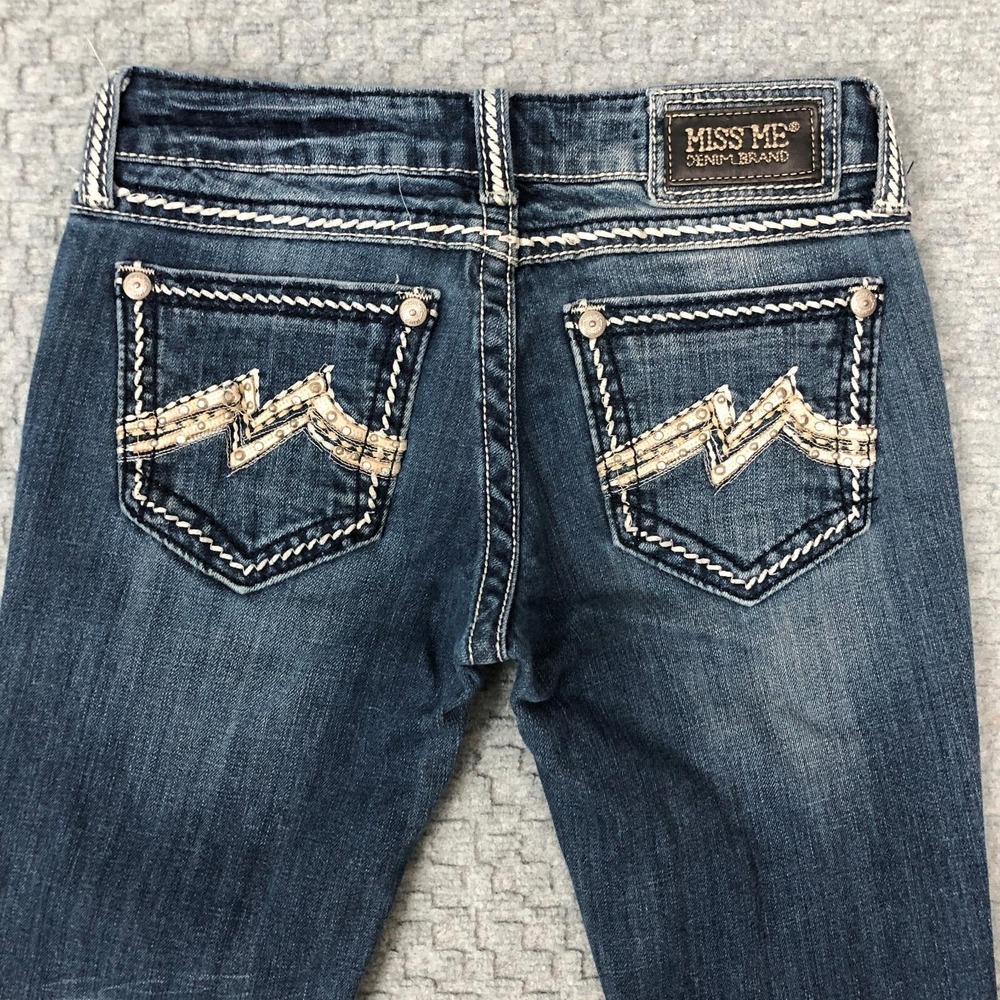 Miss Me Jeans Womens 27 Skinny Embellished Pockets Contrast Stitch Capsule Norm